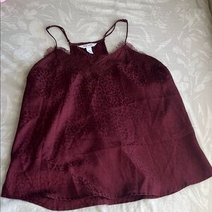 Nine West Deep Red Lace Cami Top